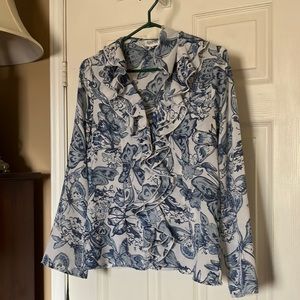 Blouse with butterflies (bottoms down front)